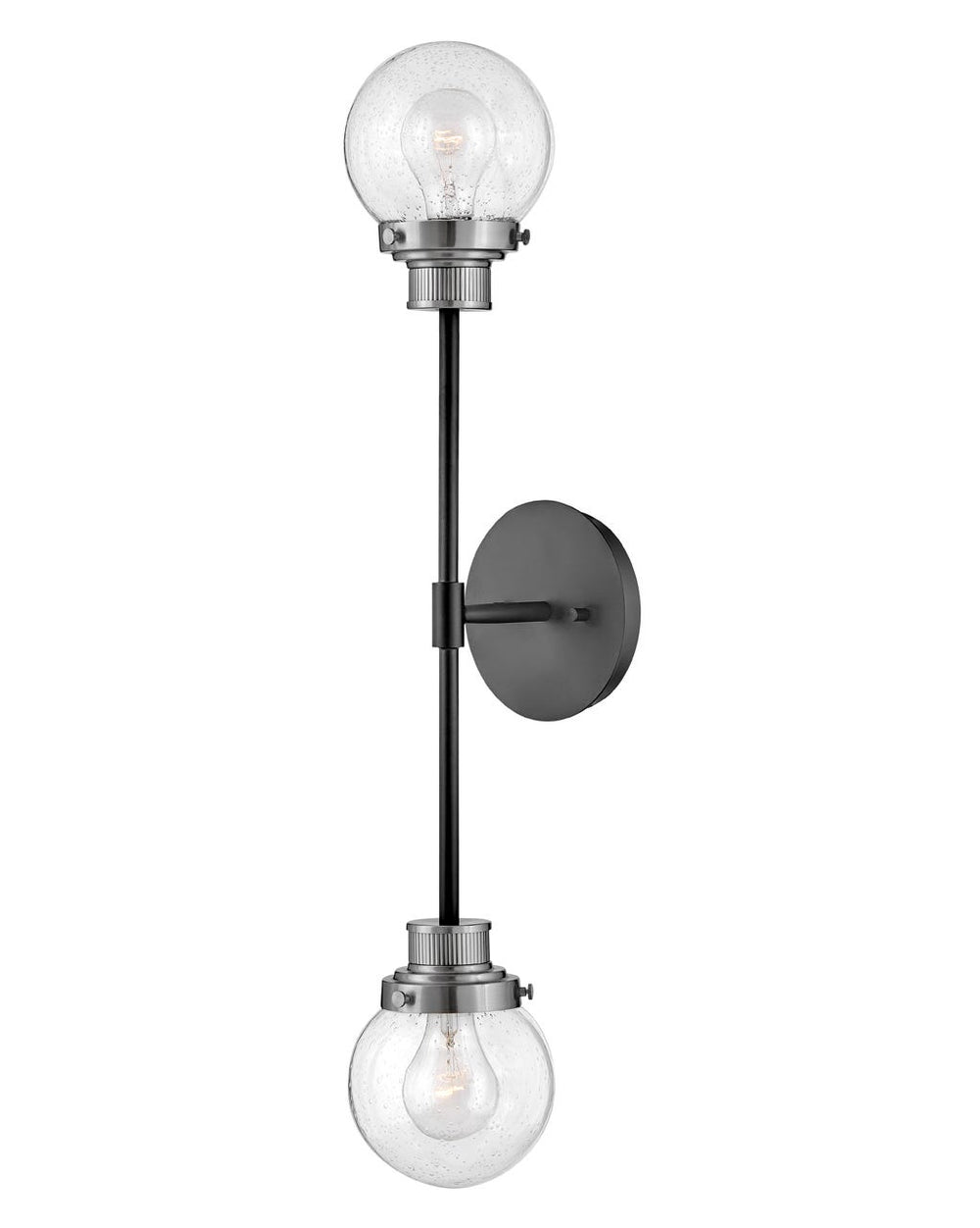 Hinkley Poppy Sconce Wall Sconces Hinkley Black with Brushed Nickel accents 6.75x5.5x28.0 