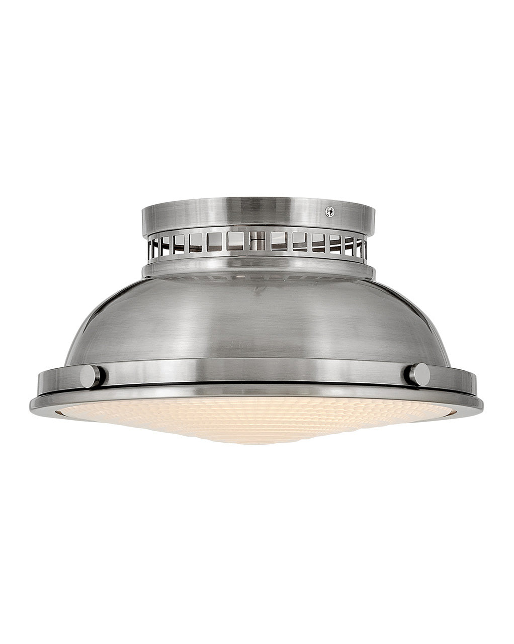 Hinkley Emery Flush Mount Ceiling Flush Mounts Hinkley Polished Antique Nickel 12.75x12.75x6.75 