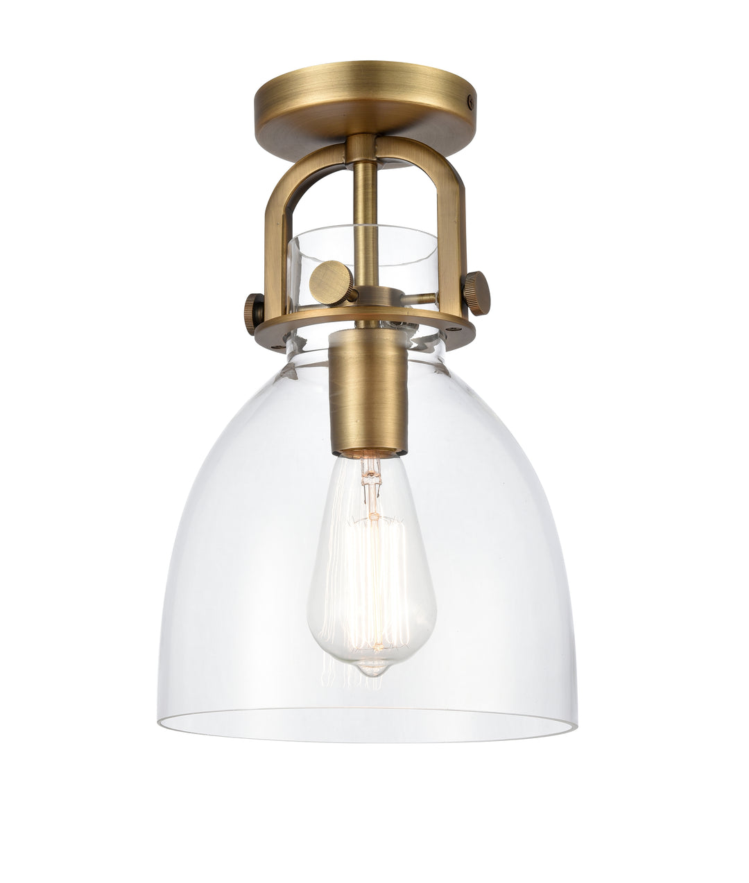 Innovations Lighting Newton Bell 8" Flush Mount - Brushed Brass