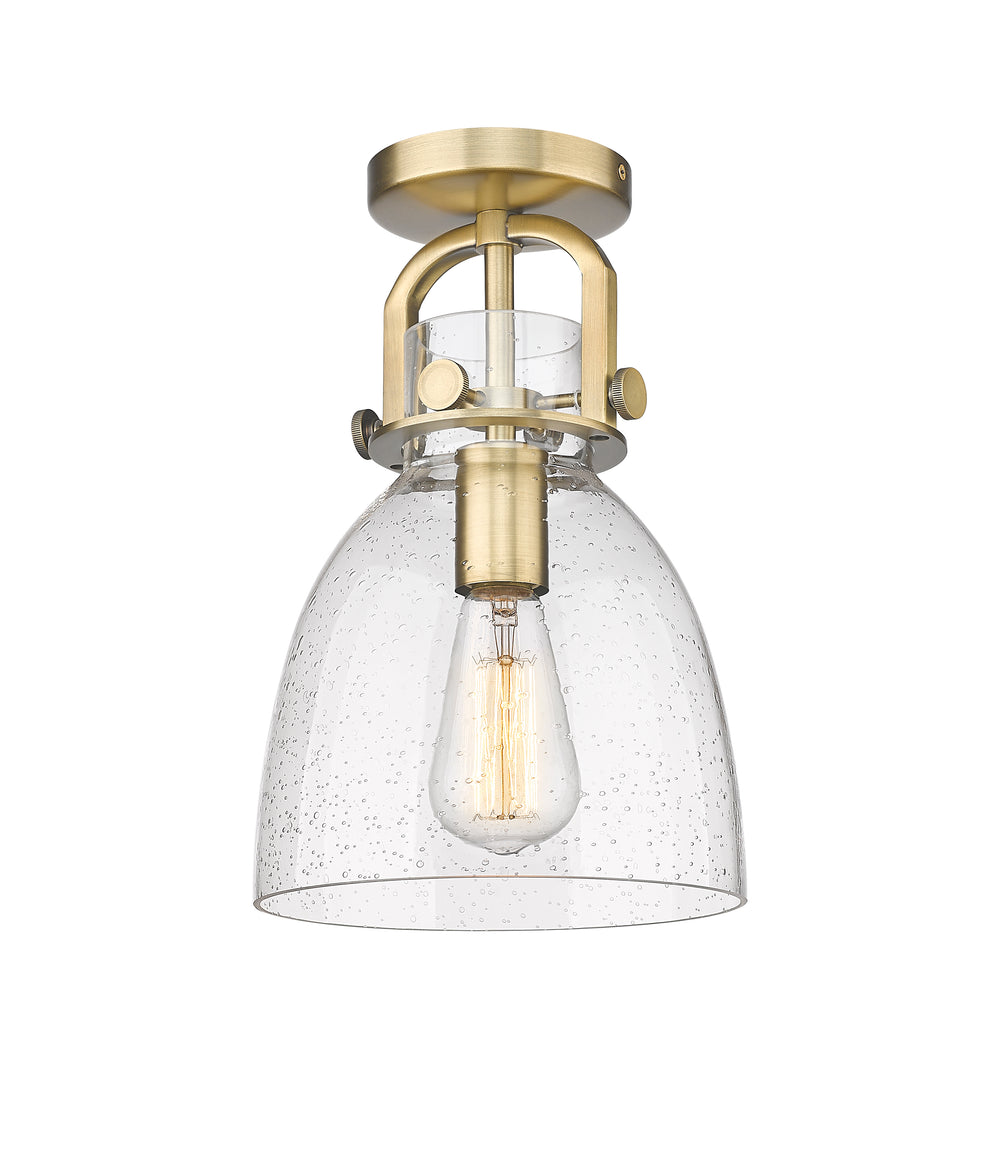 Innovations Lighting Newton Bell 8" Flush Mount - Brushed Brass