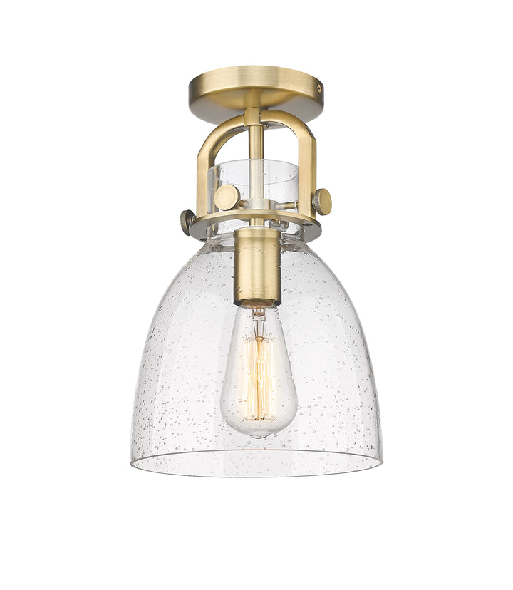 Innovations Lighting Newton Bell 8" Flush Mount - Brushed Brass