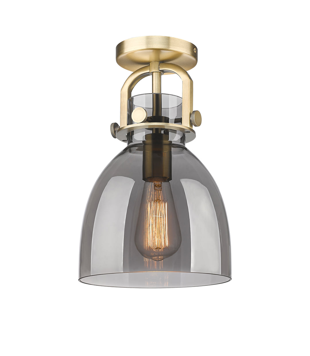 Innovations Lighting Newton Bell 8" Flush Mount - Brushed Brass