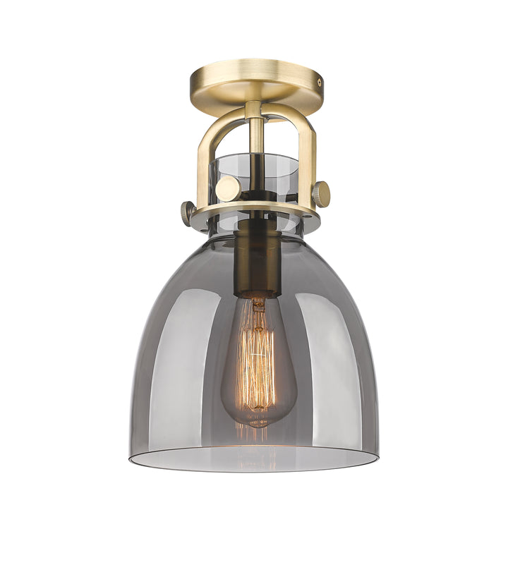 Innovations Lighting Newton Bell 8" Flush Mount - Brushed Brass