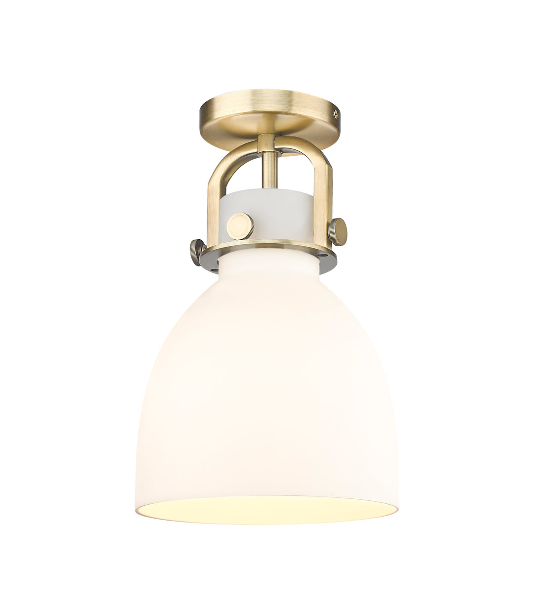 Innovations Lighting Newton Bell 8" Flush Mount - Brushed Brass
