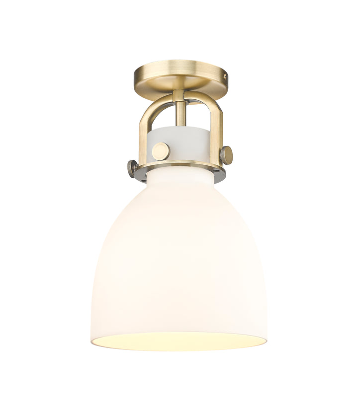 Innovations Lighting Newton Bell 8" Flush Mount - Brushed Brass