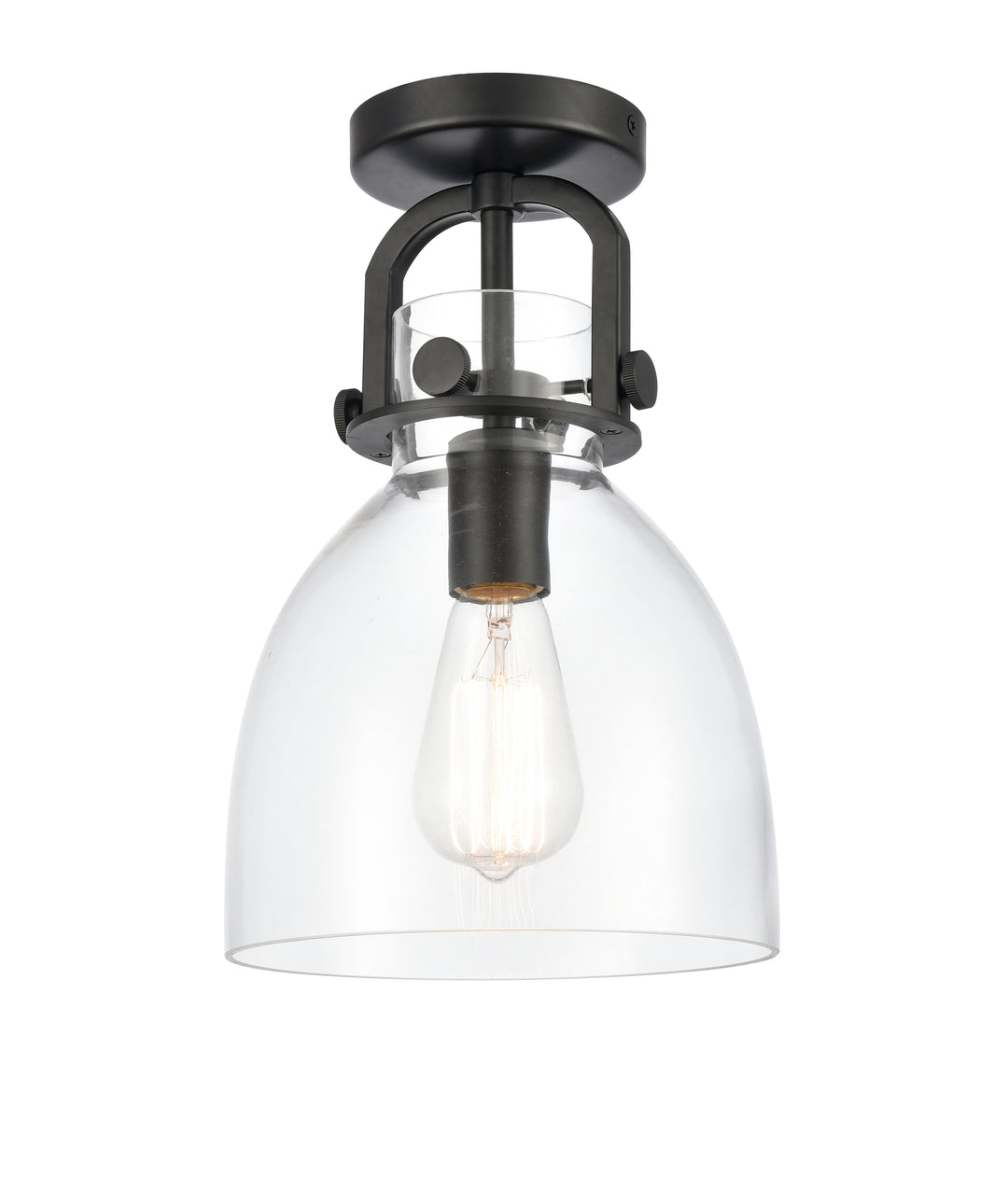 Innovations Lighting Newton Bell 8" Flush Mount - Matte Black