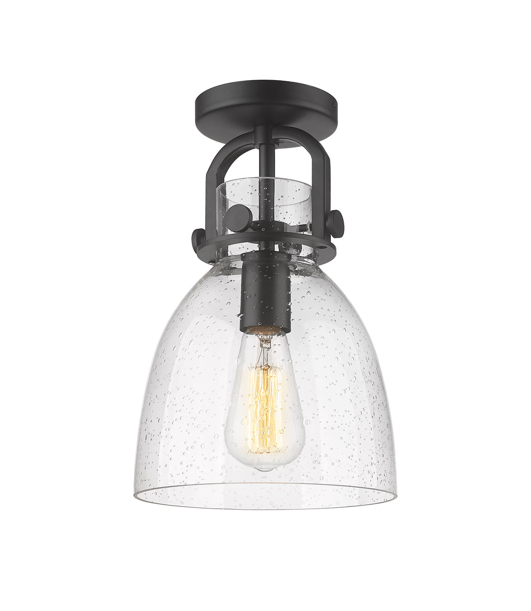 Innovations Lighting Newton Bell 8" Flush Mount - Matte Black