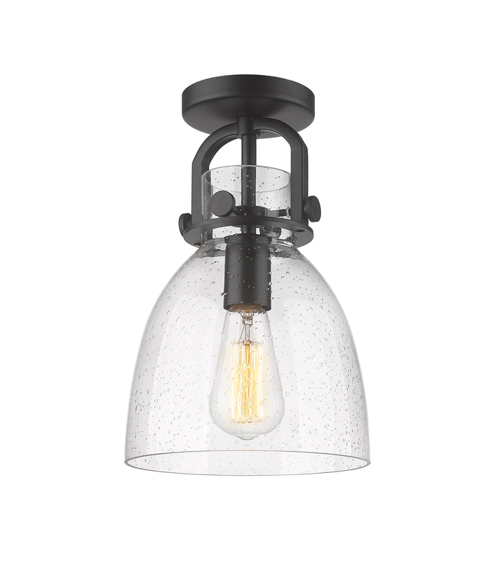 Innovations Lighting Newton Bell 8" Flush Mount - Matte Black