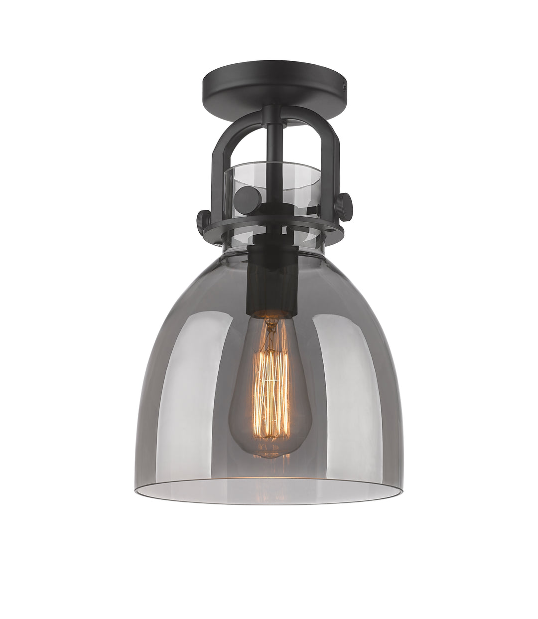 Innovations Lighting Newton Bell 8" Flush Mount - Matte Black