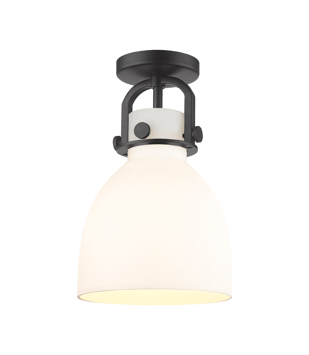 Innovations Lighting Newton Bell 8" Flush Mount - Matte Black