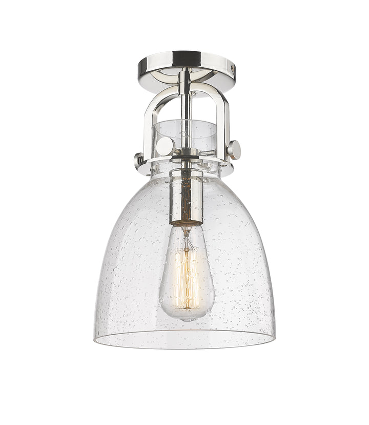 Innovations Lighting Newton Bell 8" Flush Mount - Polished Nickel