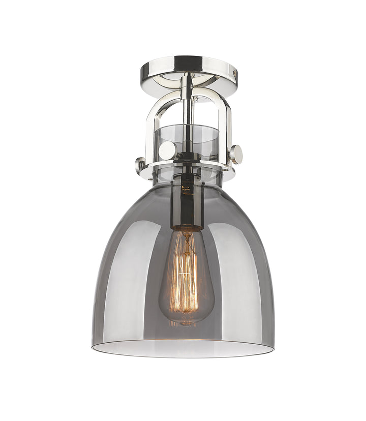 Innovations Lighting Newton Bell 8" Flush Mount - Polished Nickel