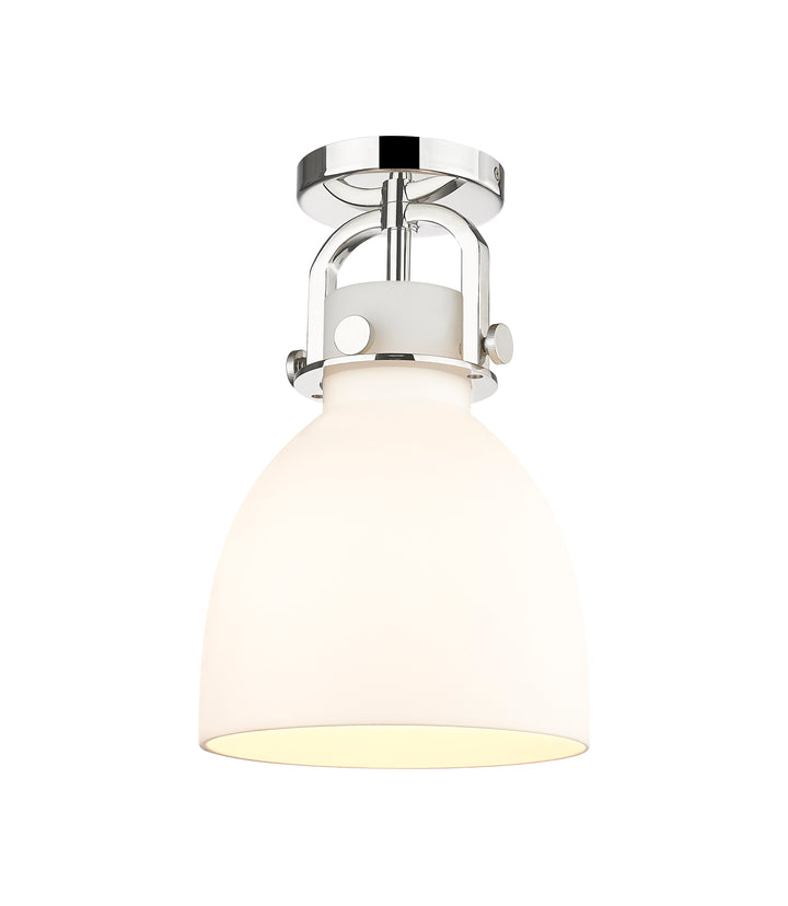Innovations Lighting Newton Bell 8" Flush Mount - Polished Nickel