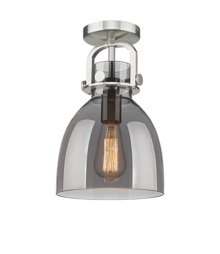 Innovations Lighting Newton Bell 8" Flush Mount - Satin Nickel