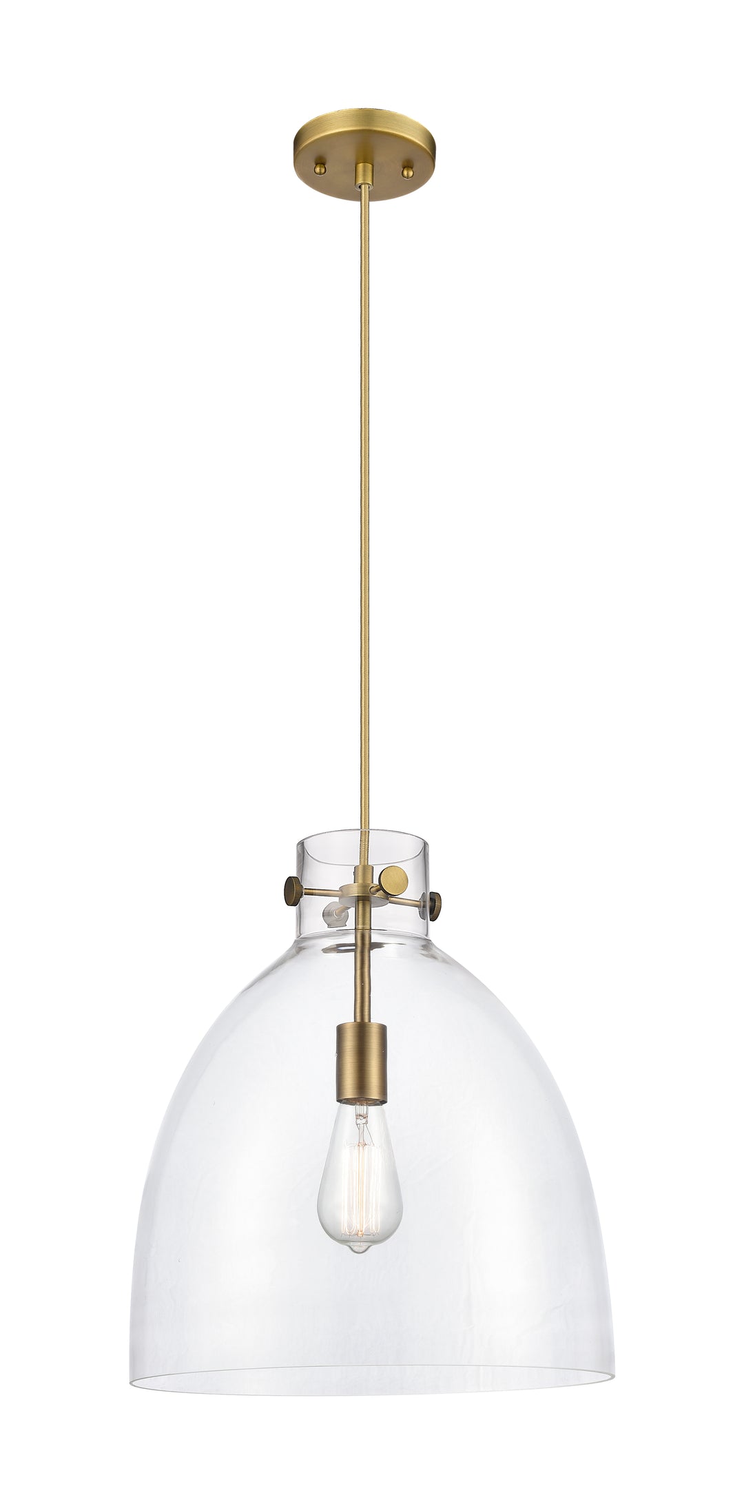 Innovations Lighting Newton Bell 14" Pendant - Brushed Brass Pendants Innovations Lighting   