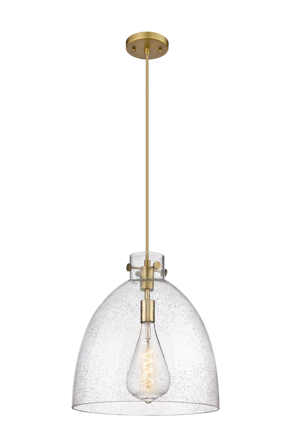 Innovations Lighting Newton Bell 16" Pendant - Brushed Brass Pendants Innovations Lighting   