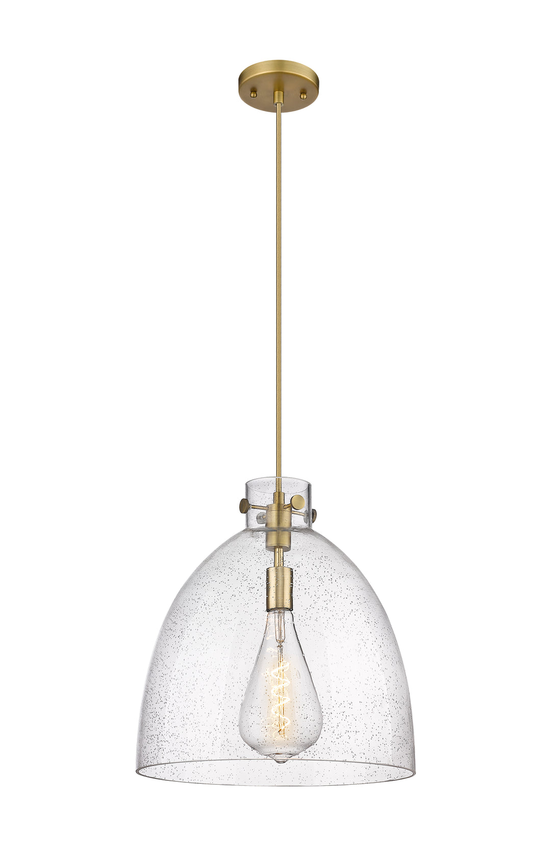 Innovations Lighting Newton Bell 16" Pendant - Brushed Brass Pendants Innovations Lighting   