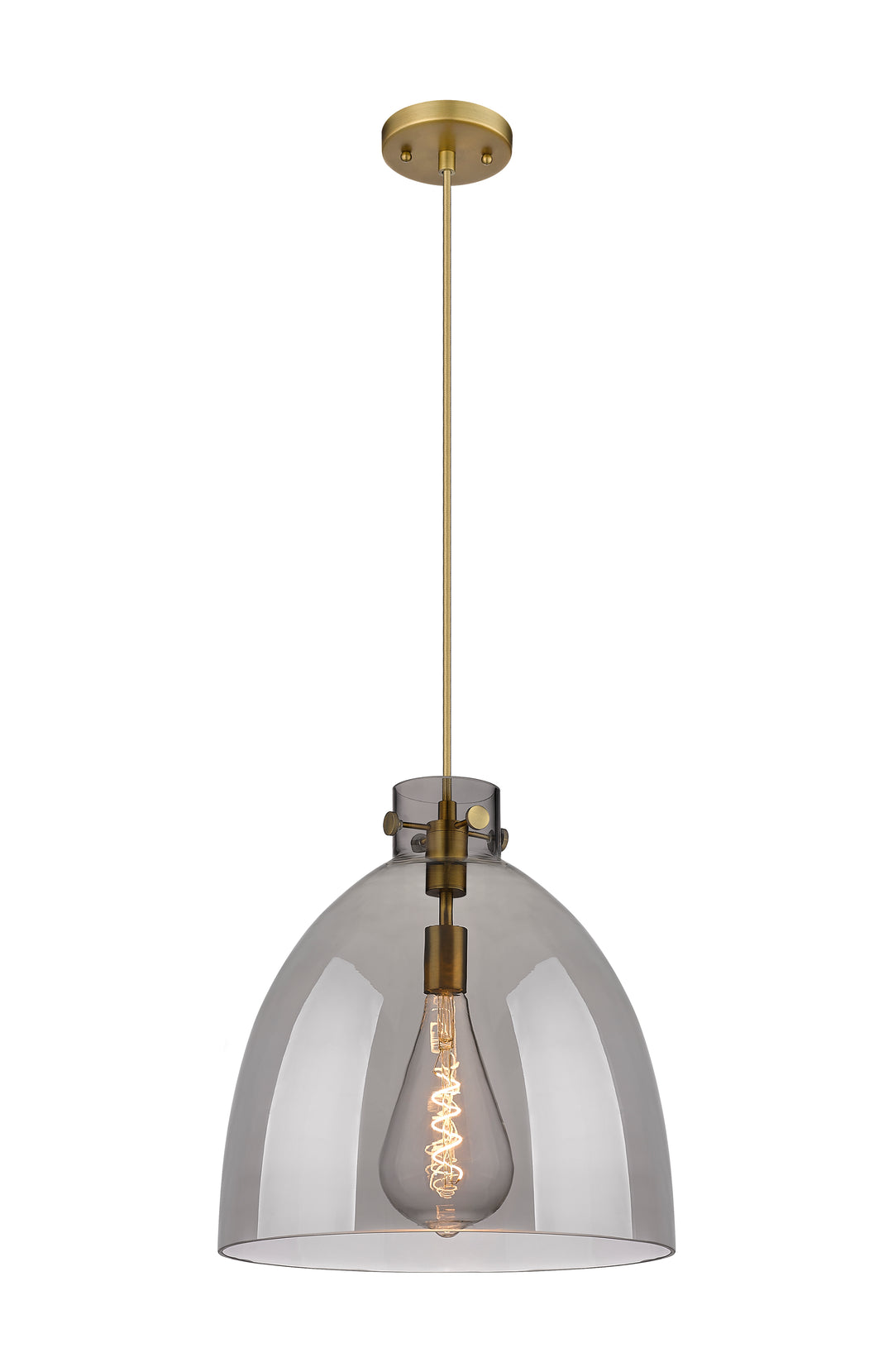 Innovations Lighting Newton Bell 16" Pendant - Brushed Brass Pendants Innovations Lighting   