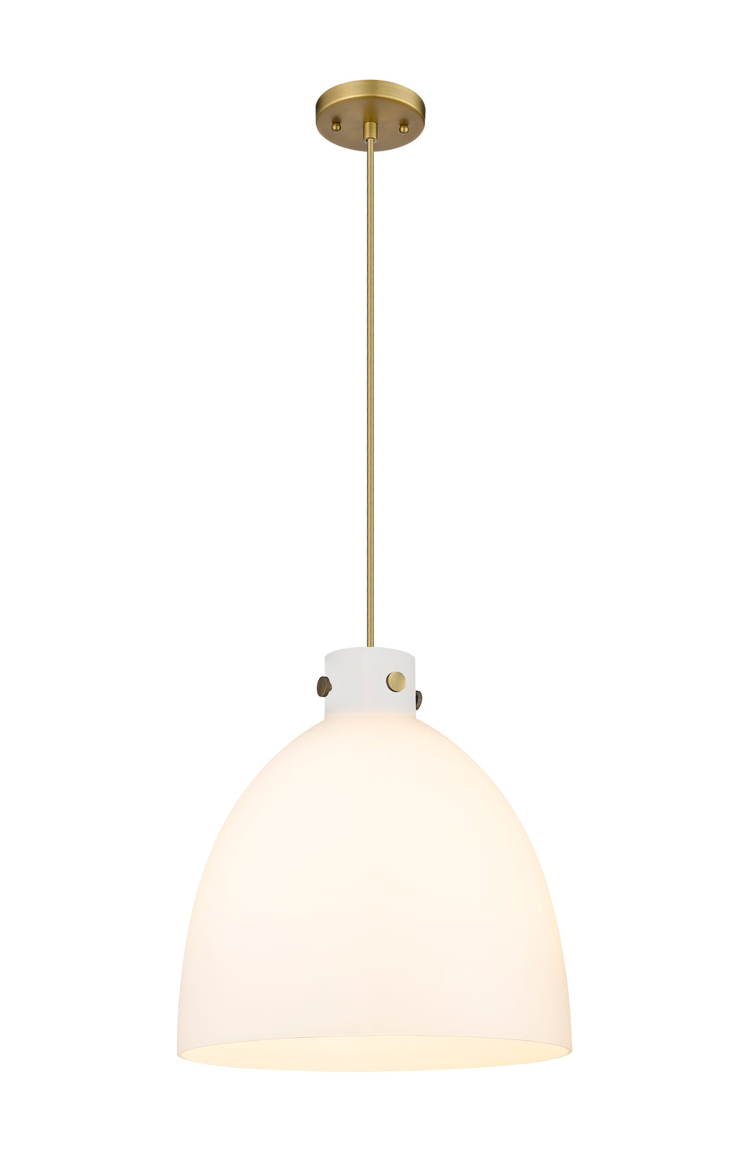 Innovations Lighting Newton Bell 16" Pendant - Brushed Brass Pendants Innovations Lighting   