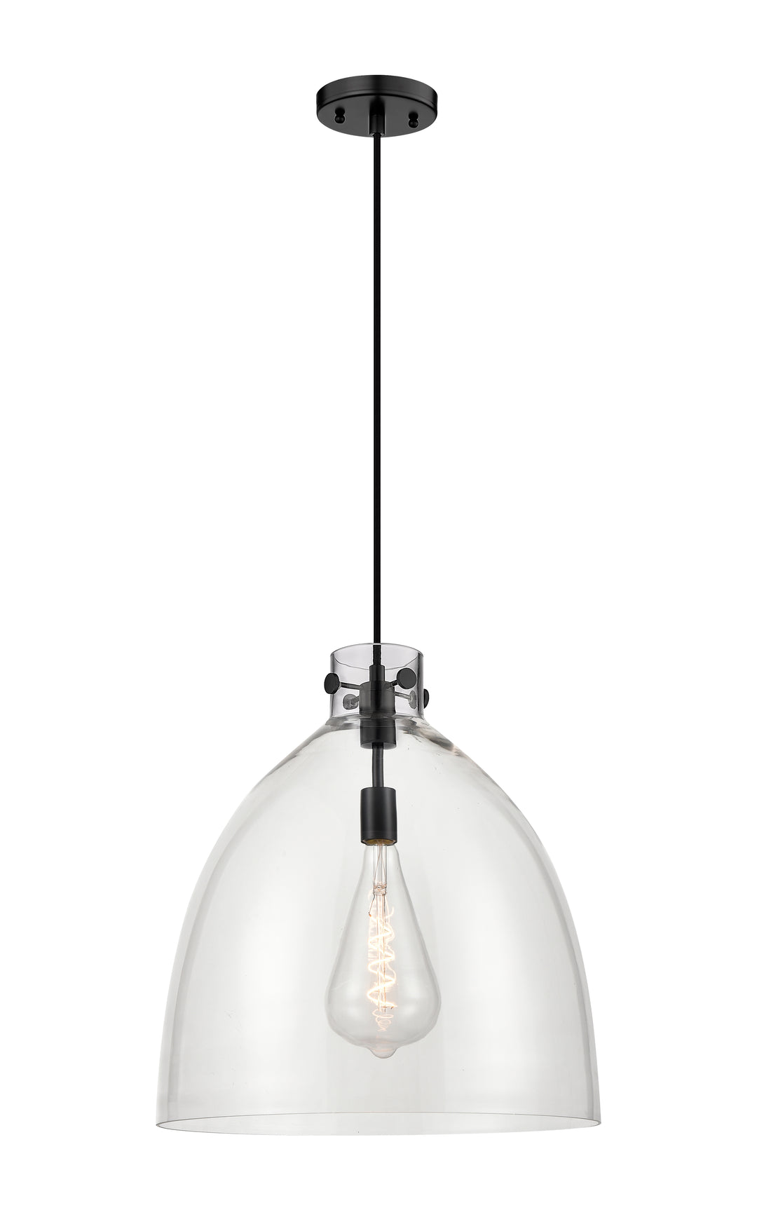 Innovations Lighting Newton Bell 18" Pendant - Matte Black Pendants Innovations Lighting   