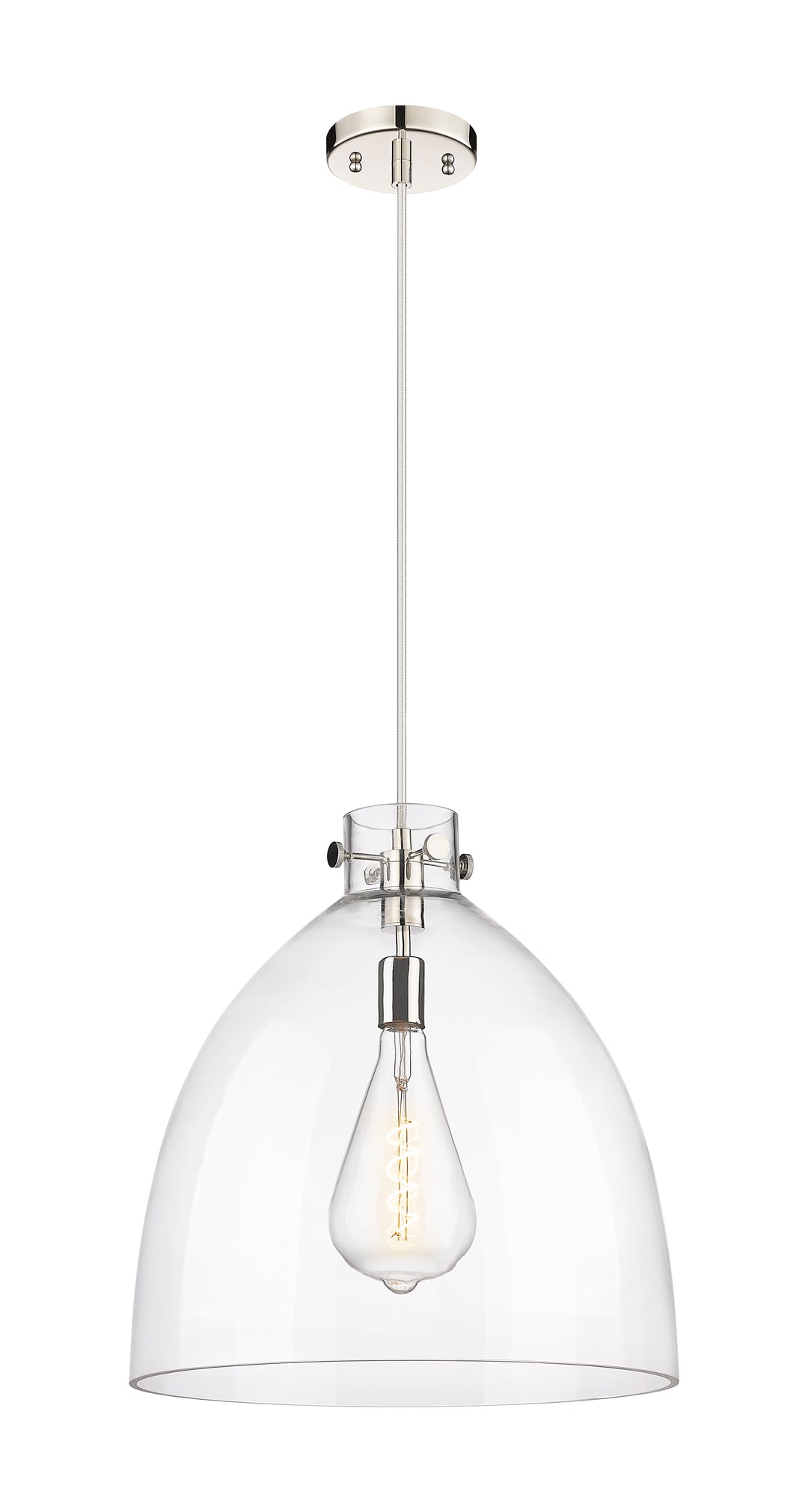 Innovations Lighting Newton Bell 18" Pendant - Polished Nickel Pendants Innovations Lighting   