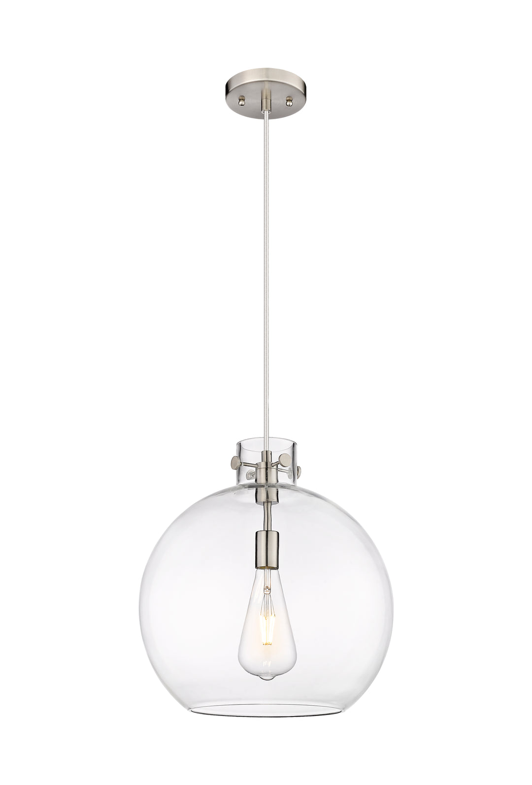 Innovations Lighting Newton Sphere 16" Pendant - Satin Nickel