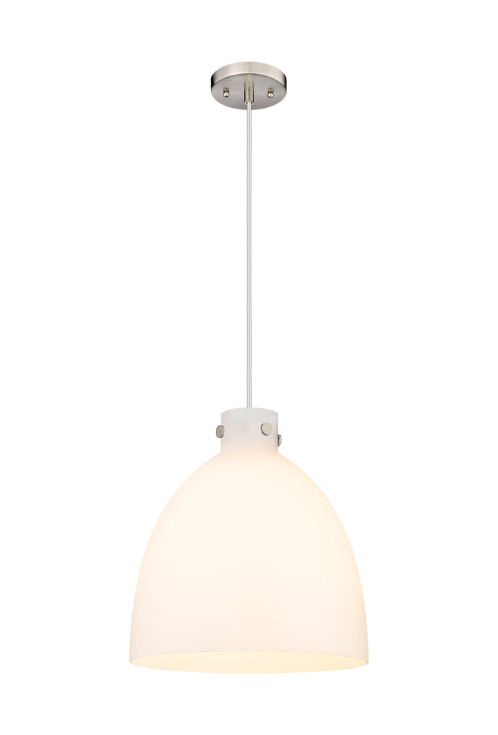 Innovations Lighting Newton Bell 16" Pendant - Satin Nickel Pendants Innovations Lighting   