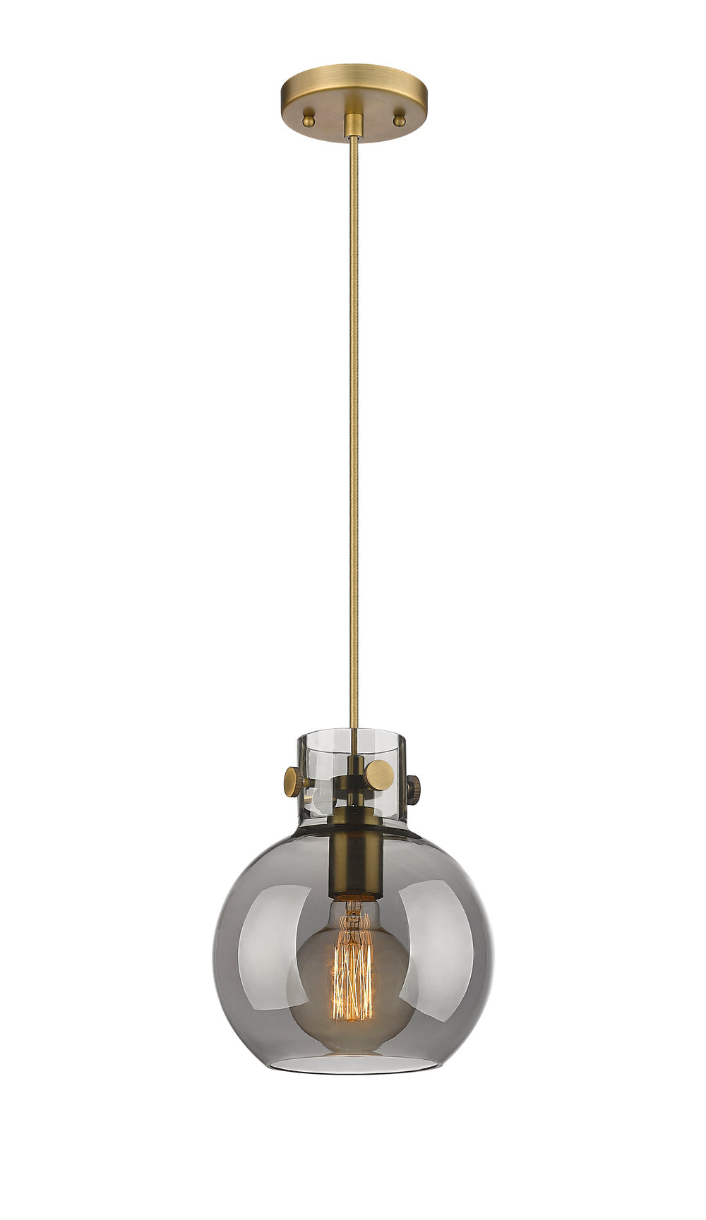 Innovations Lighting Newton Sphere 8" Mini Pendant - Brushed Brass