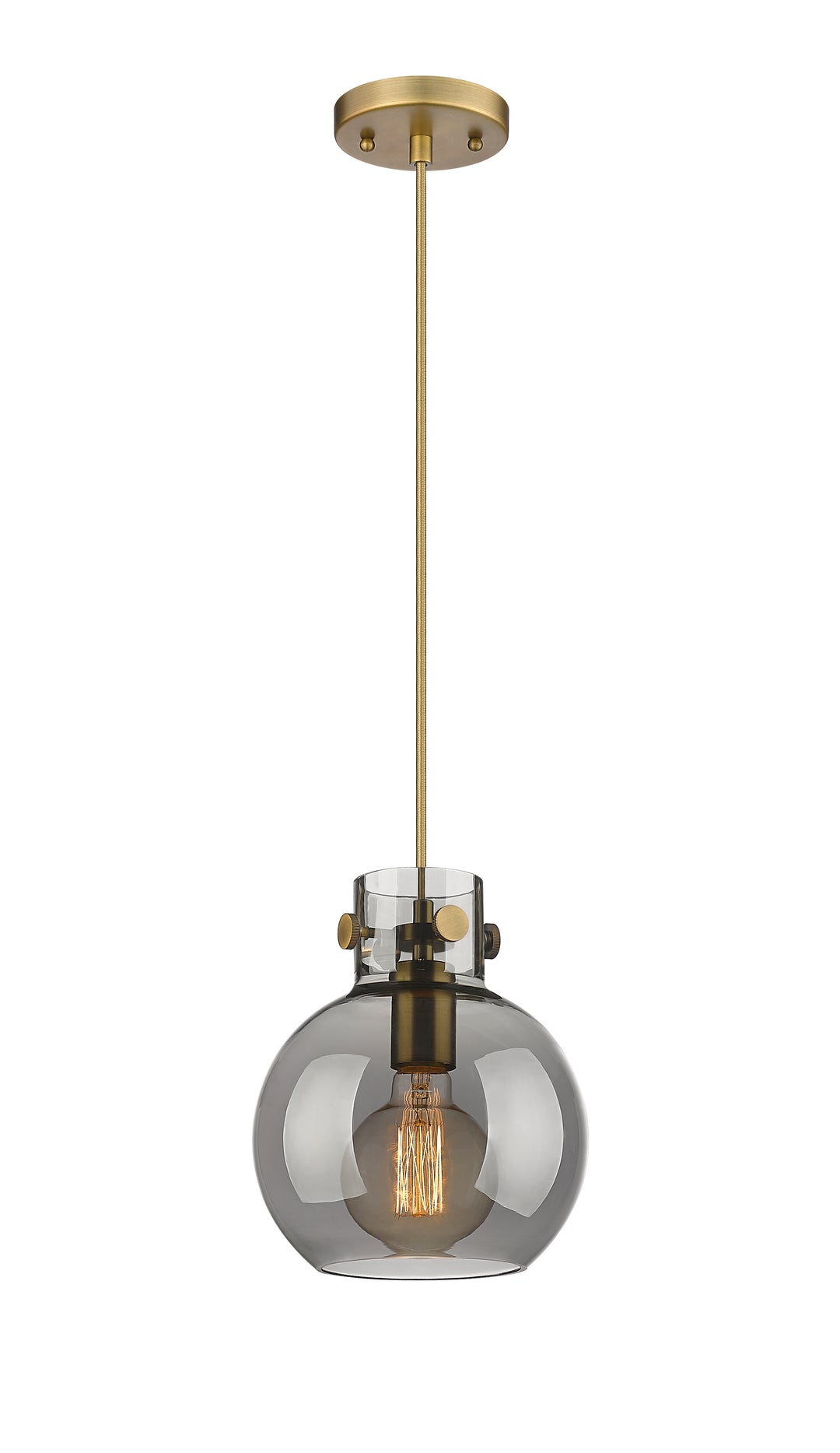Innovations Lighting Newton Sphere 8" Mini Pendant - Brushed Brass