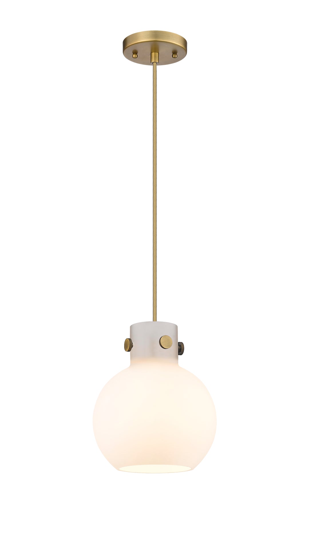 Innovations Lighting Newton Sphere 8" Mini Pendant - Brushed Brass