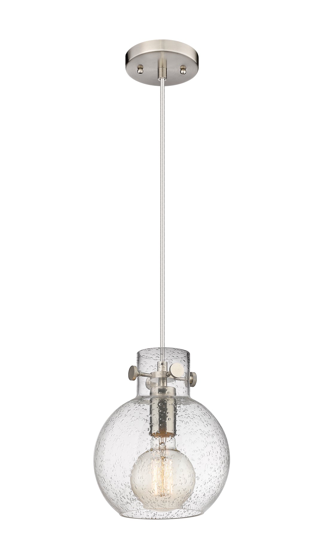 Innovations Lighting Newton Sphere 8" Mini Pendant - Brushed Satin Nickel