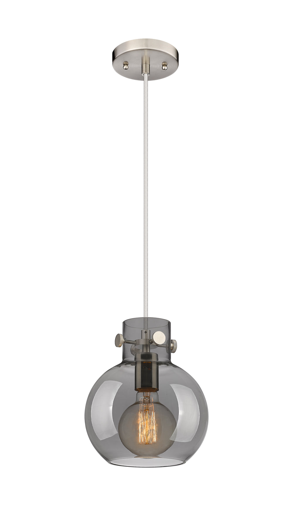 Innovations Lighting Newton Sphere 8" Mini Pendant - Brushed Satin Nickel