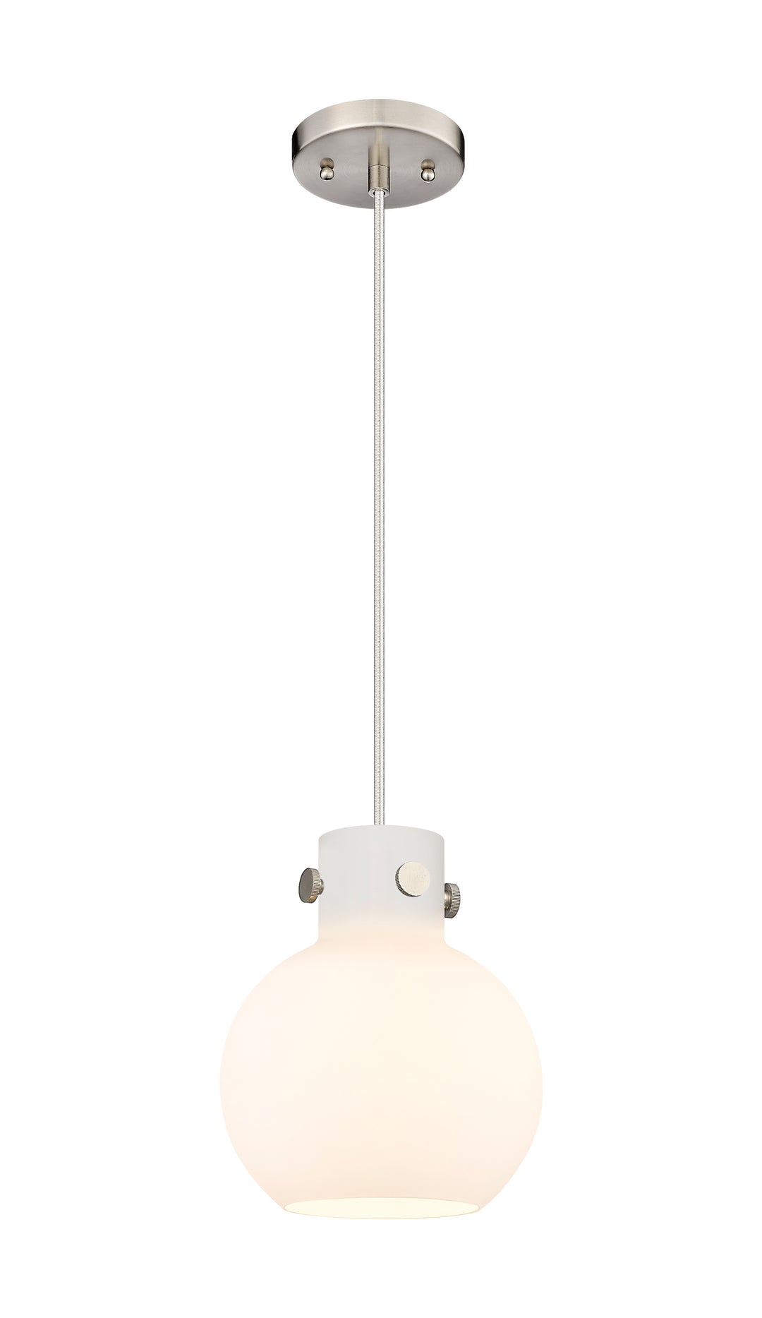 Innovations Lighting Newton Sphere 8" Mini Pendant - Brushed Satin Nickel