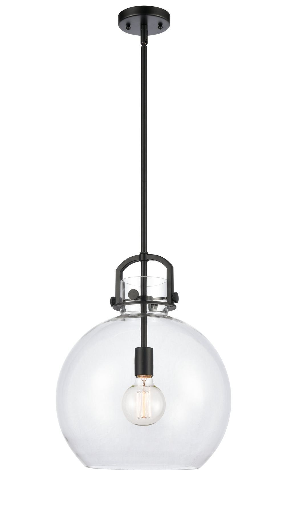 Innovations Lighting Newton Sphere Pendant Pendant Innovations Lighting Matte Black Clear Newton Sphere 14