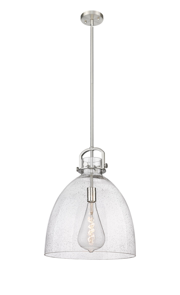 Innovations Lighting Newton Bell 16" Pendant - Satin Nickel Pendants Innovations Lighting   