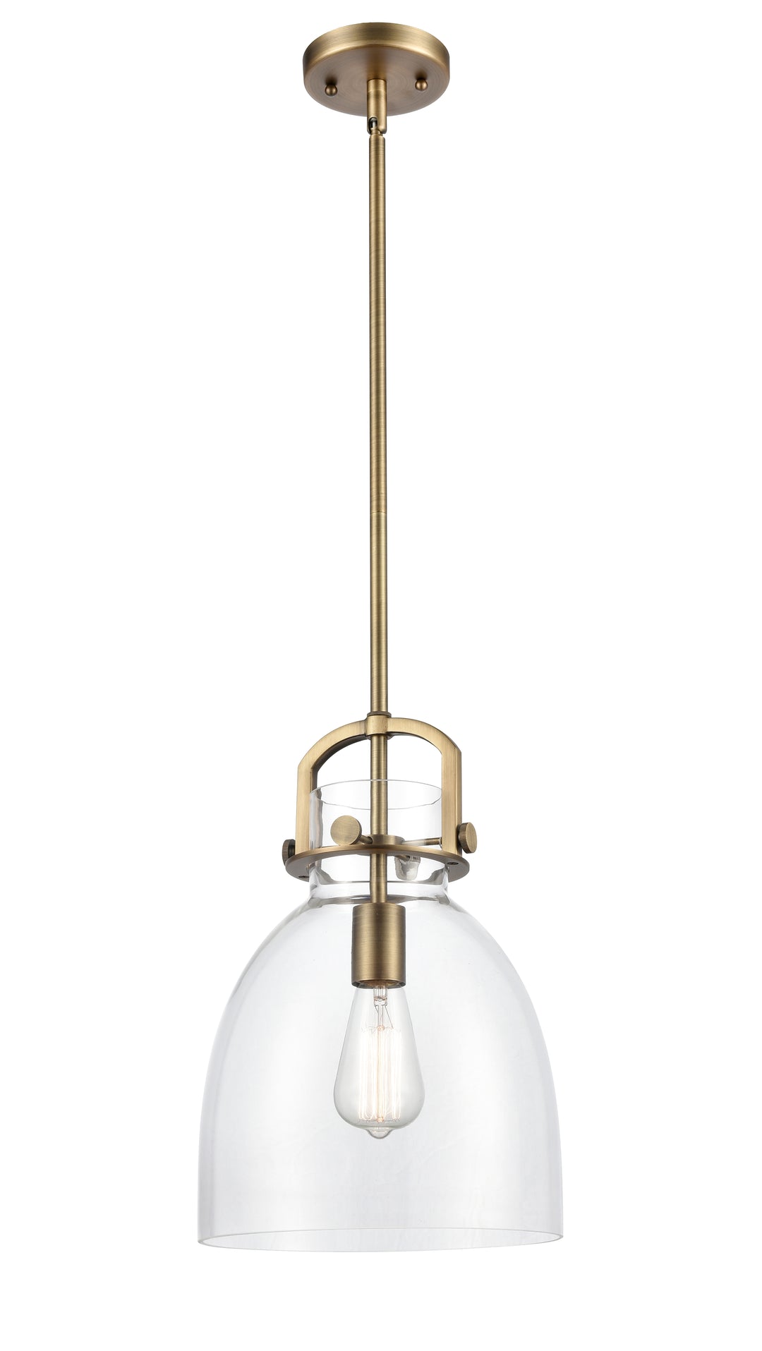 Innovations Lighting Newton Bell 10" Mini Pendant - Brushed Brass