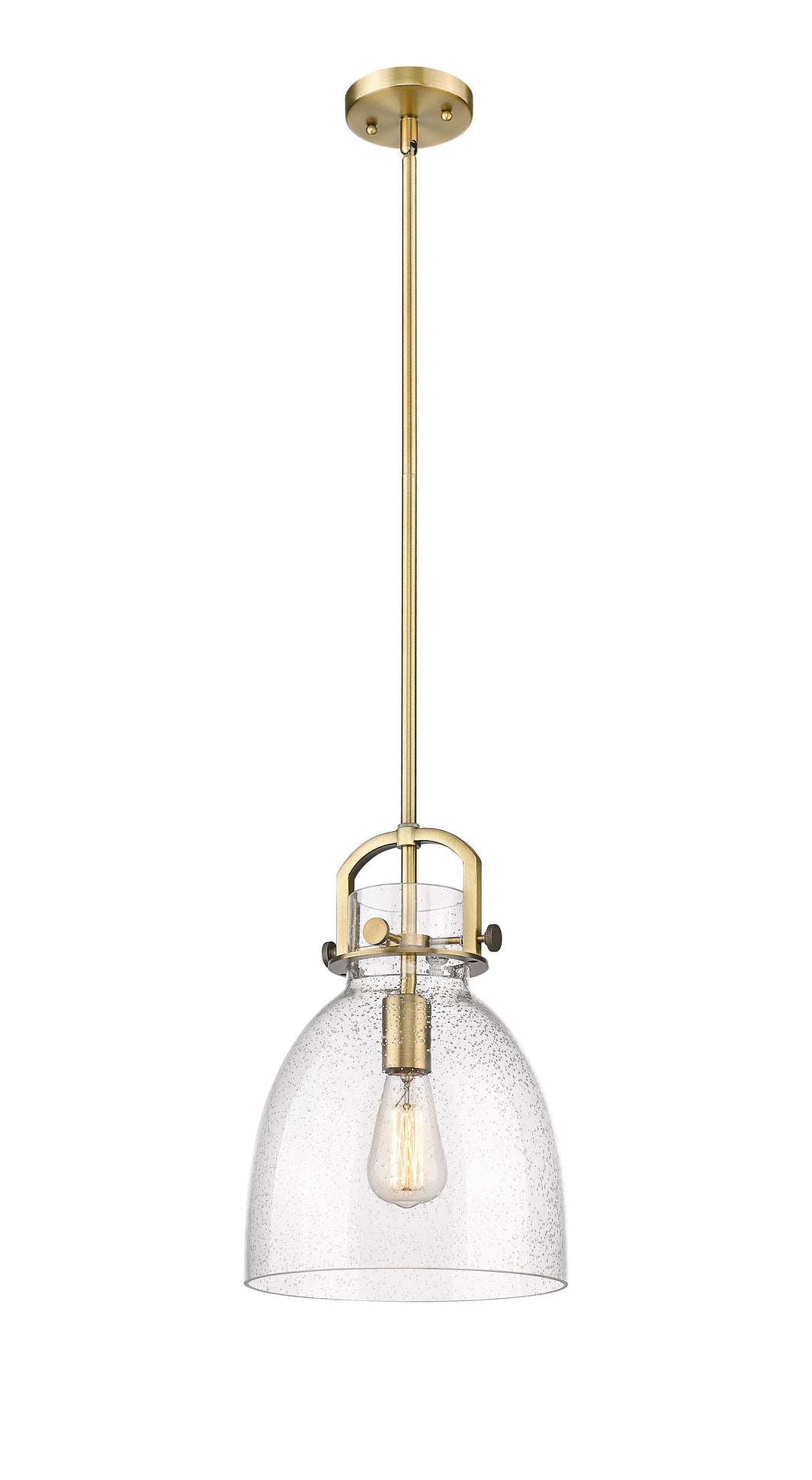 Innovations Lighting Newton Bell 10" Mini Pendant - Brushed Brass