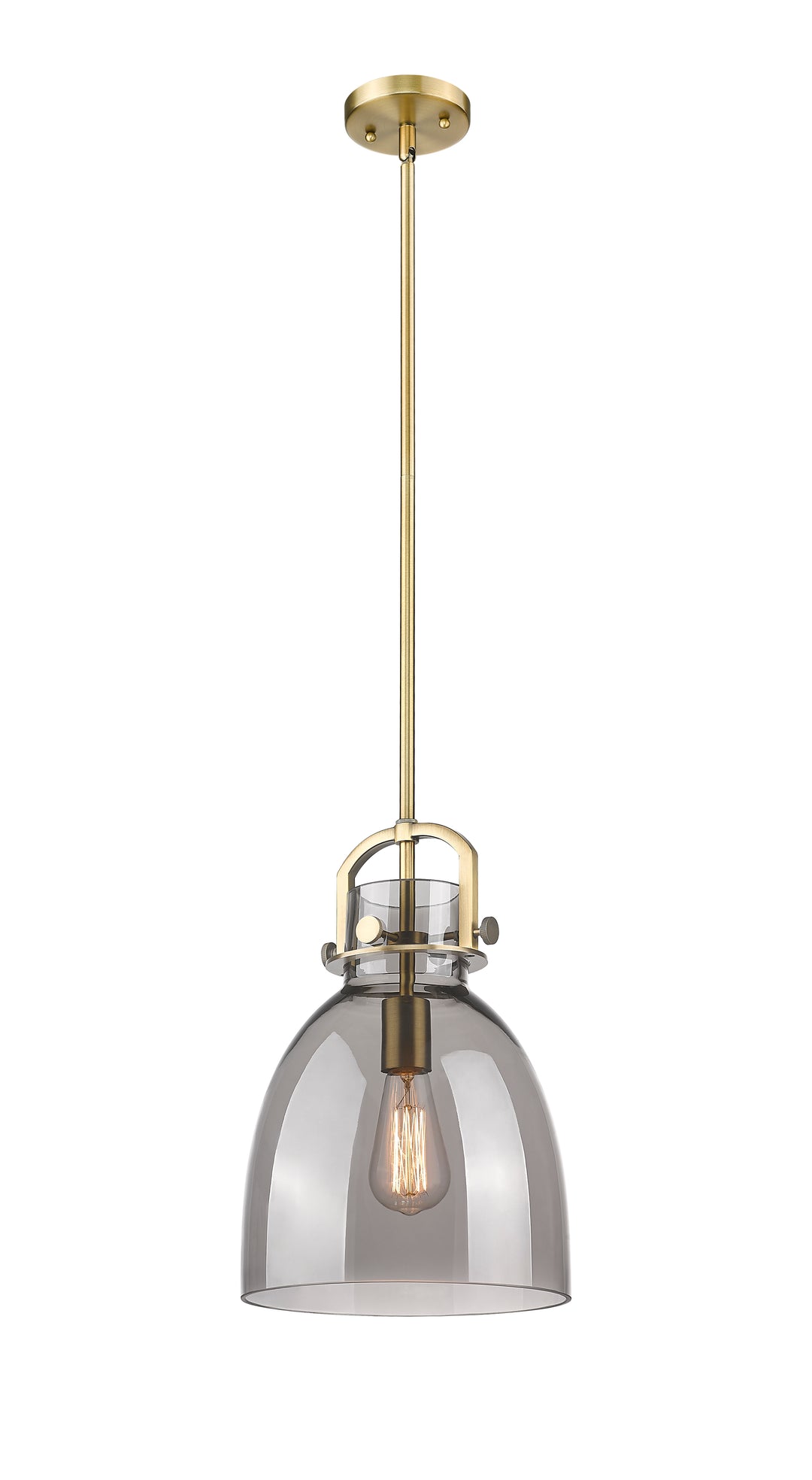 Innovations Lighting Newton Bell 10" Mini Pendant - Brushed Brass