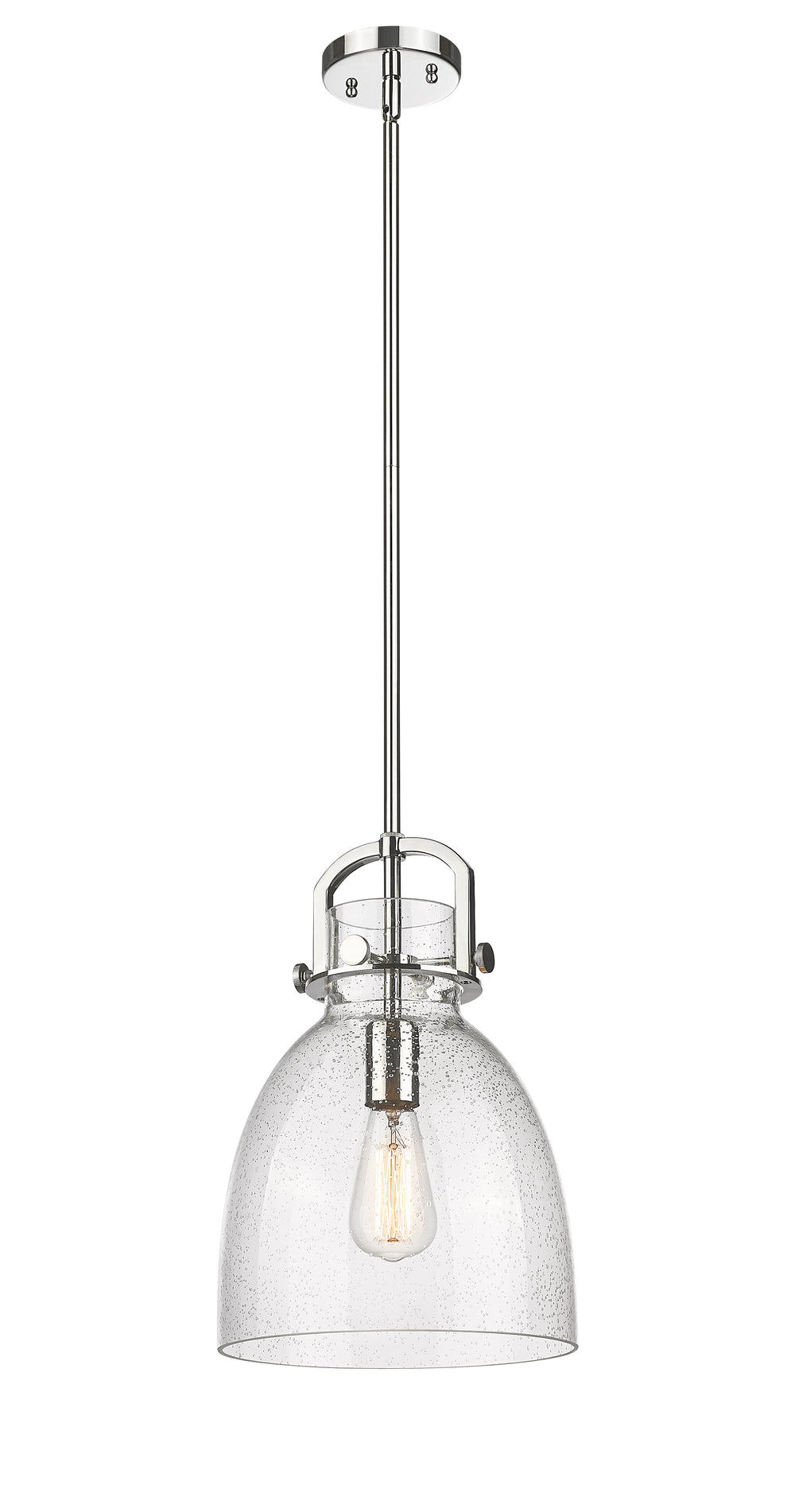 Innovations Lighting Newton Bell 10" Mini Pendant - Polished Nickel