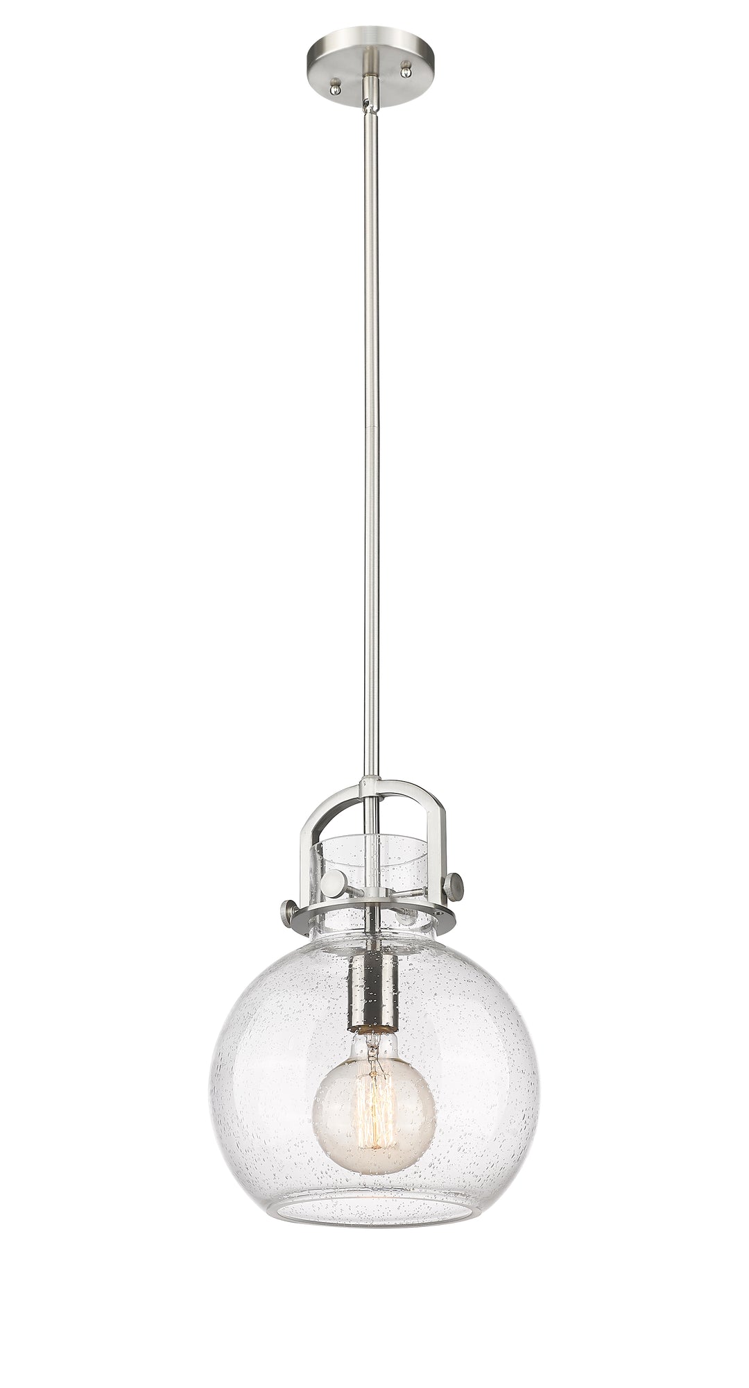 Innovations Lighting Newton Sphere 8" Mini Pendant - Brushed Satin Nickel