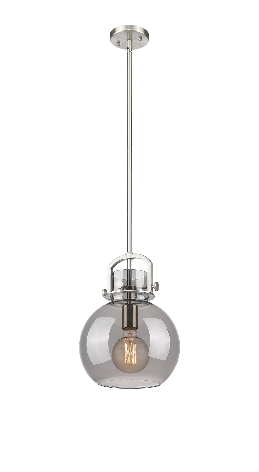 Innovations Lighting Newton Sphere 8" Mini Pendant - Brushed Satin Nickel
