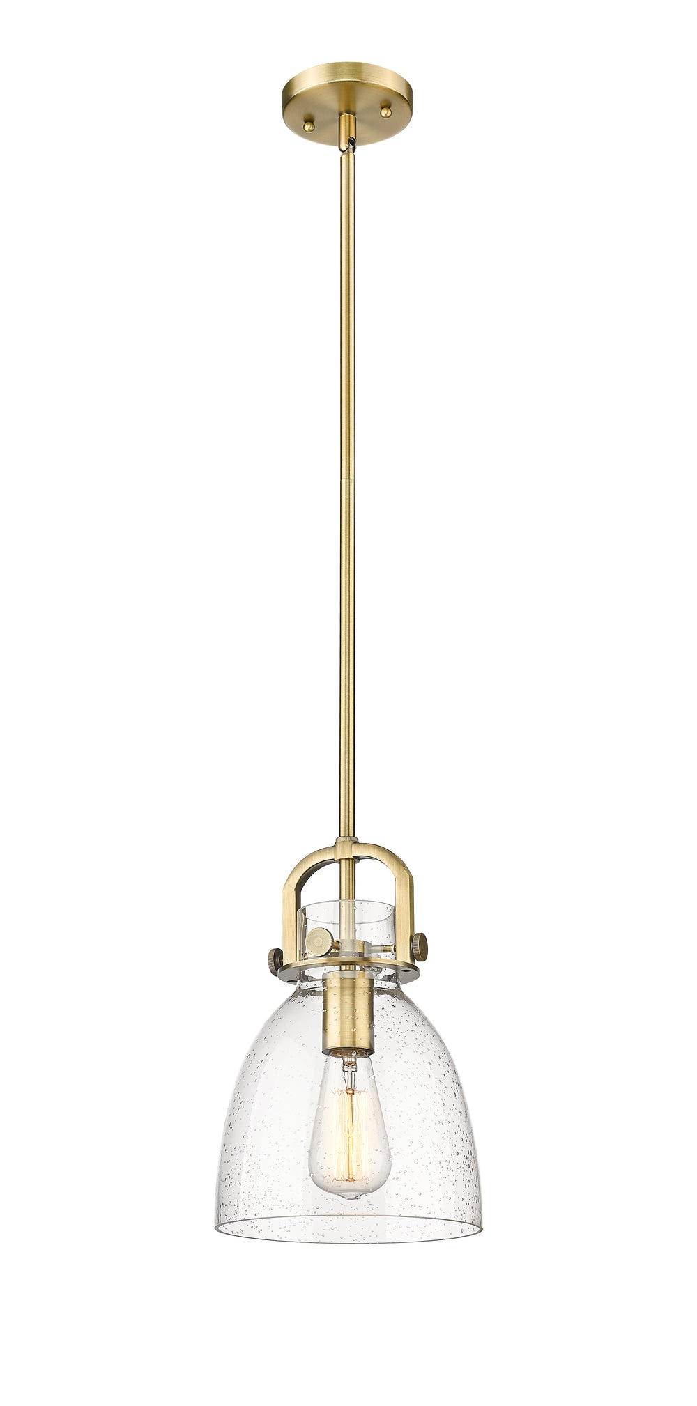 Innovations Lighting Newton Bell 8" Mini Pendant - Brushed Brass