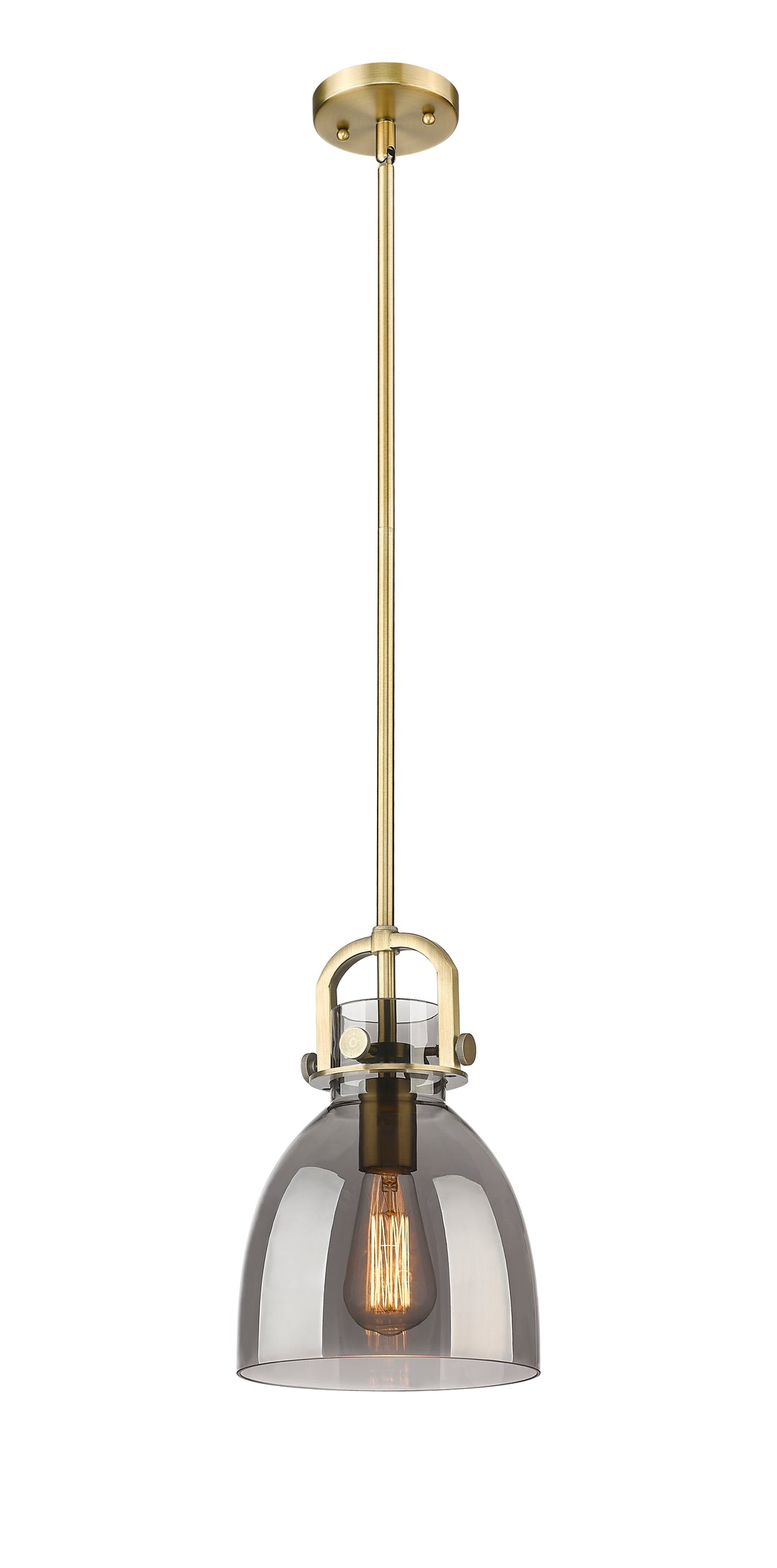 Innovations Lighting Newton Bell 8" Mini Pendant - Brushed Brass