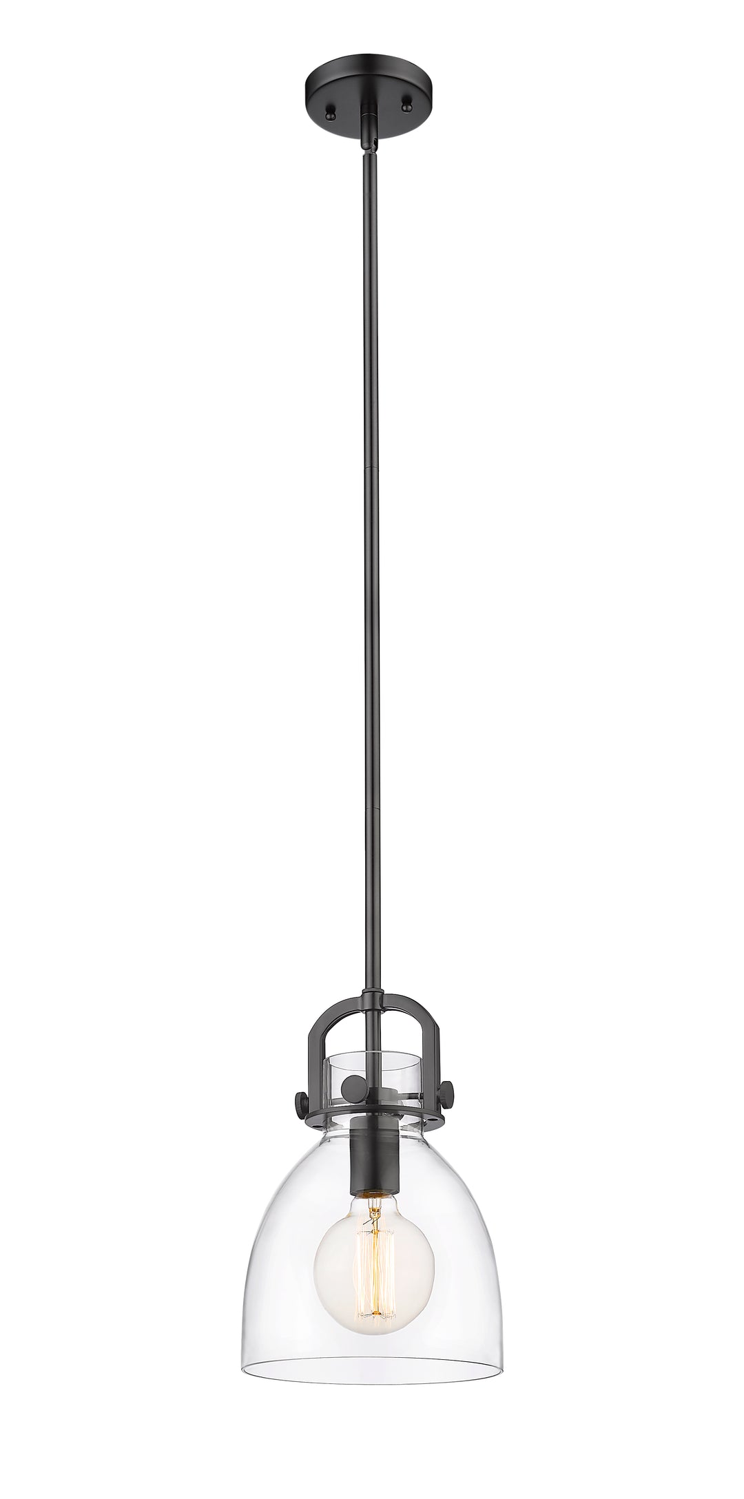 Innovations Lighting Newton Bell 8" Mini Pendant - Matte Black