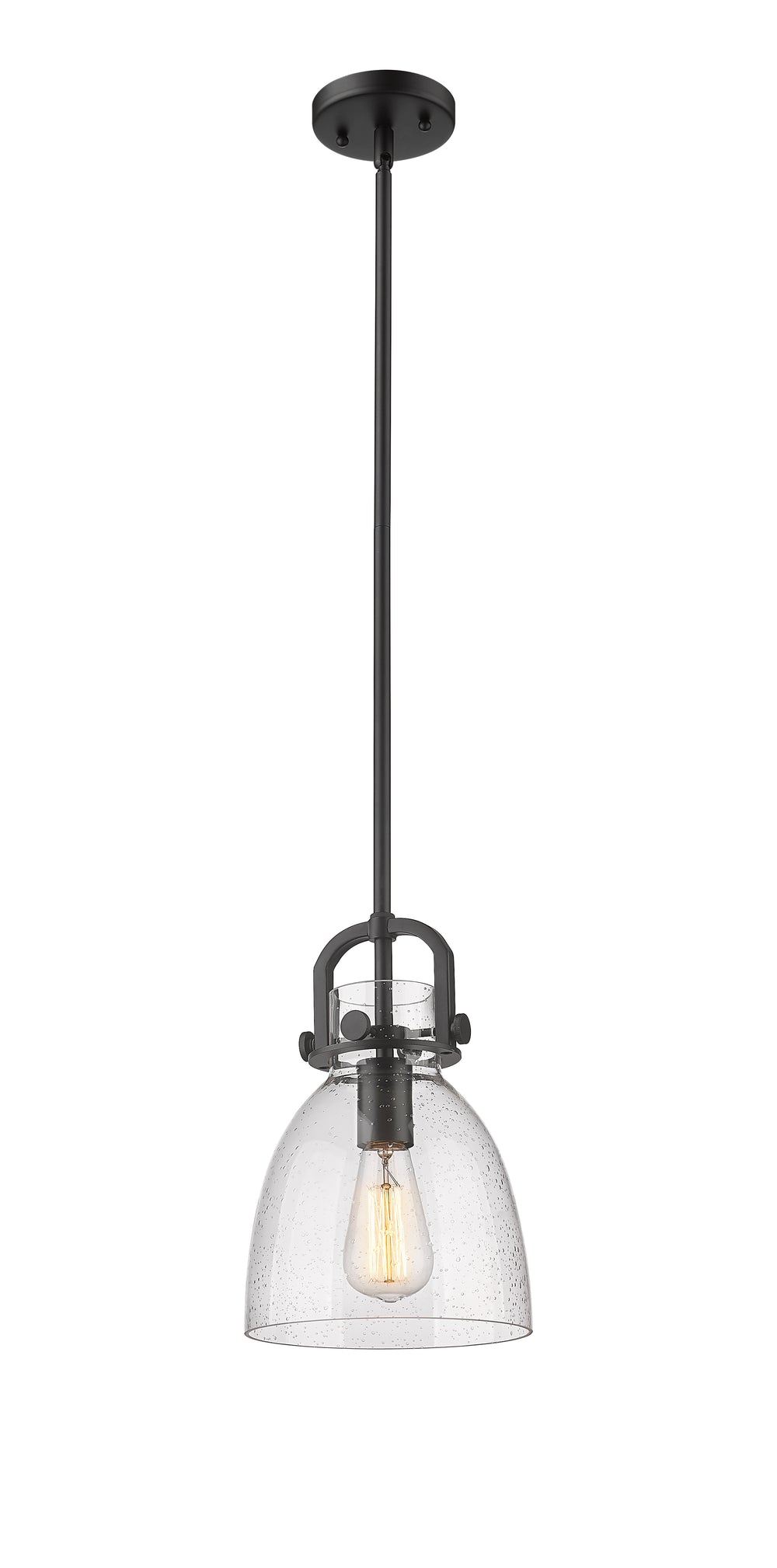 Innovations Lighting Newton Bell 8" Mini Pendant - Matte Black