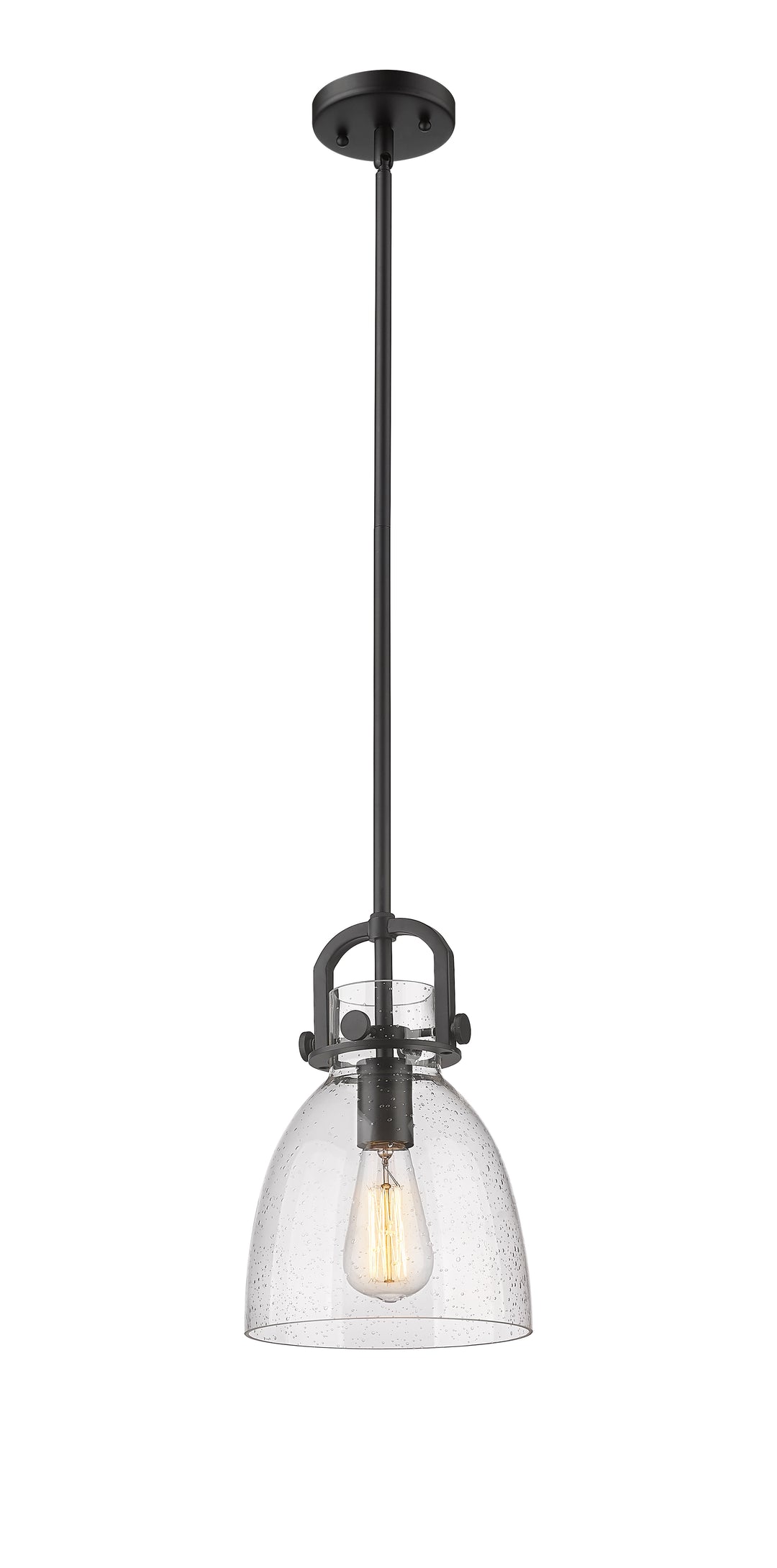 Innovations Lighting Newton Bell 8" Mini Pendant - Matte Black