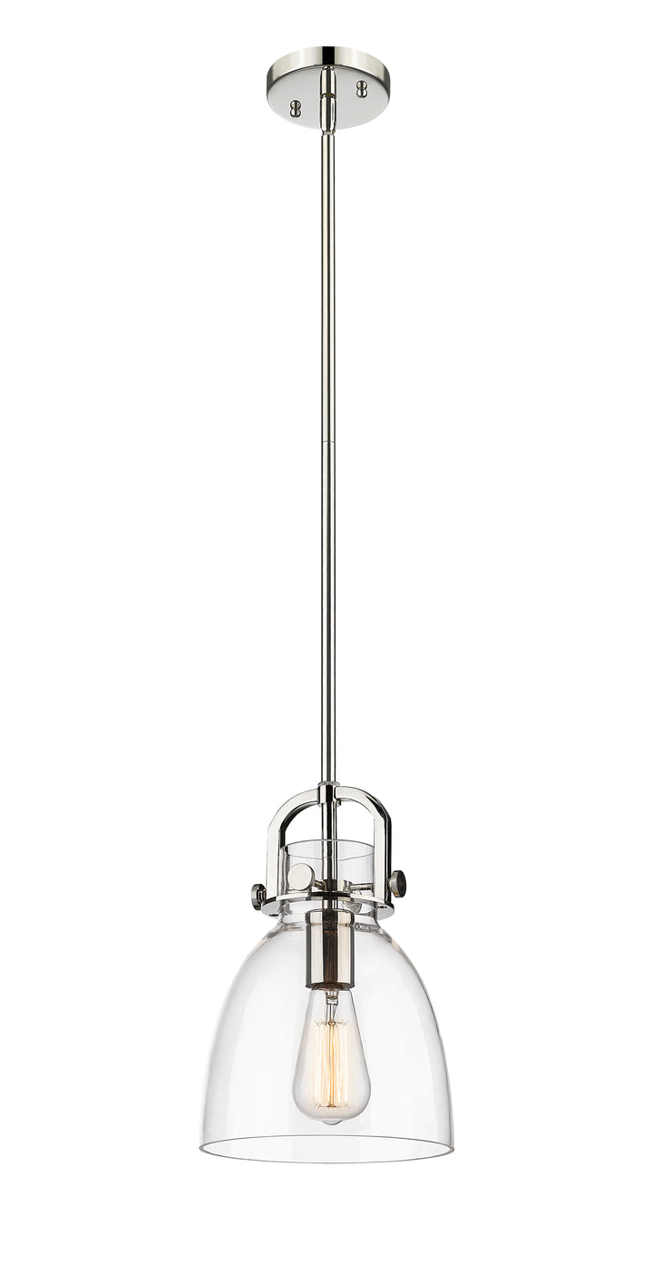 Innovations Lighting Newton Bell 8" Mini Pendant - Polished Nickel