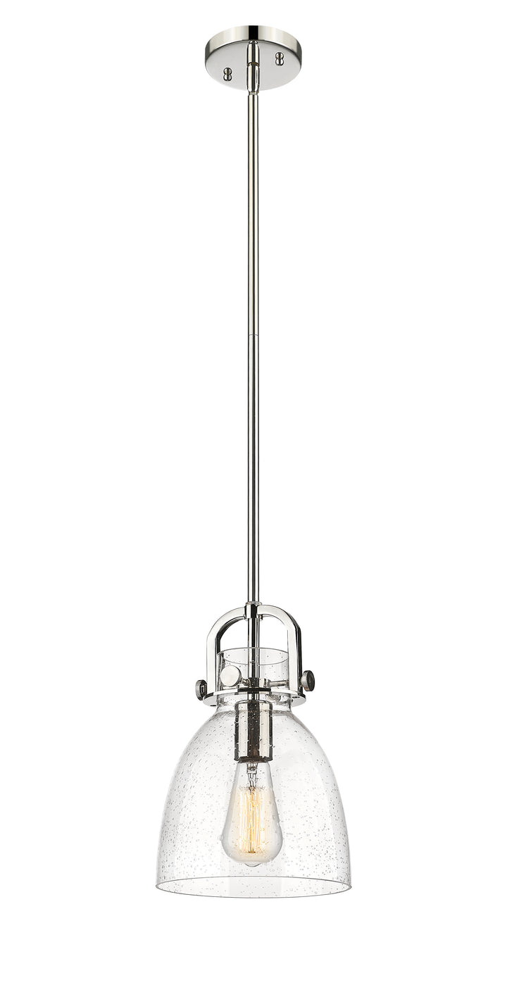 Innovations Lighting Newton Bell 8" Mini Pendant - Polished Nickel