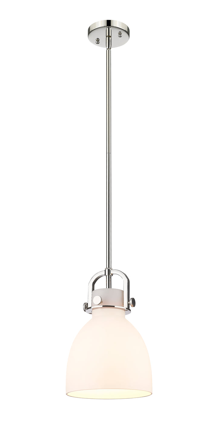 Innovations Lighting Newton Bell 8" Mini Pendant - Polished Nickel