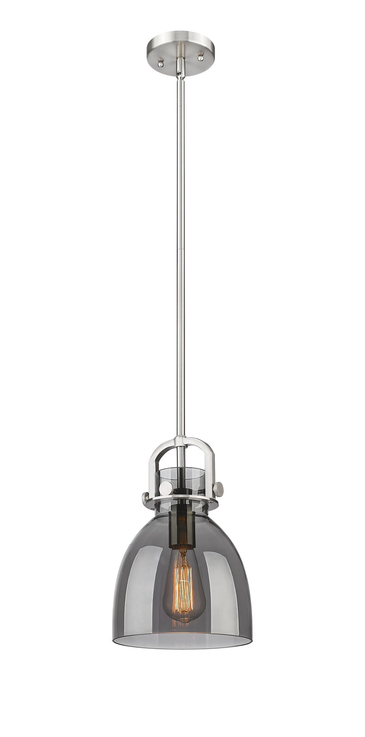 Innovations Lighting Newton Bell 8" Mini Pendant - Satin Nickel